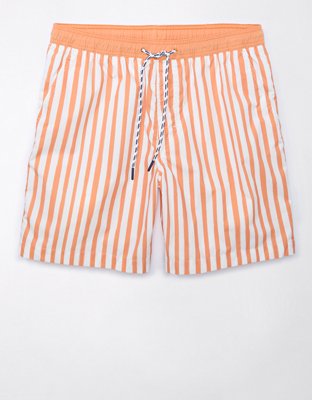 AE 7" Striped Flex Swim Trunk
