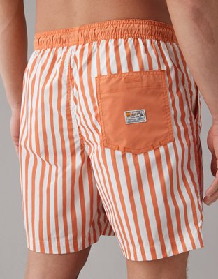 AE 7" Striped Flex Swim Trunk