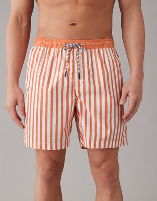 Men's striped store swim trunks