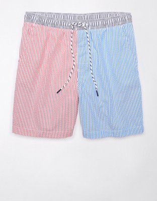 AE Colorblock Striped Flex 7 Swim Trunk