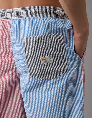 American Eagle AE Colorblock Striped Flex 7" Swim Trunk — фото 5