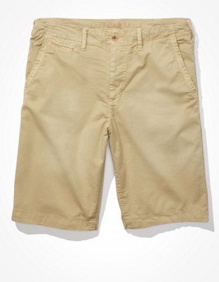 AE 12" Flex Longer Length Lived-In Khaki Short