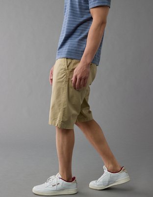 AE 12" Flex Longer Length Lived-In Khaki Short