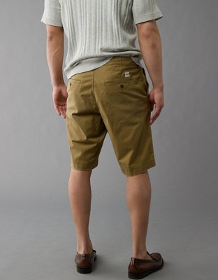 AE 12" Flex Longer Length Lived-In Khaki Short