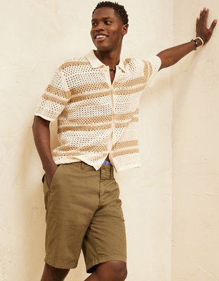 AE 10" Flex Loose Lived-In Khaki Short Men's Olive 26