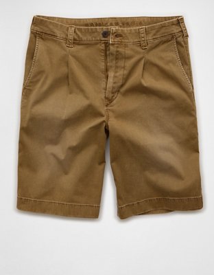 AE 9" Flex Loose Pleated Khaki Short
