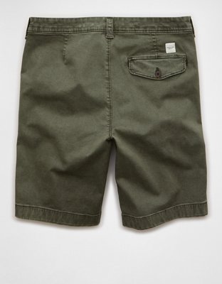 AE 9" Flex Loose Pleated Khaki Short