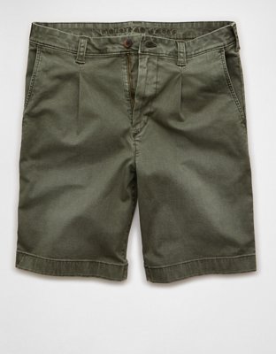 AE 9" Flex Loose Pleated Khaki Short