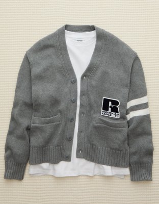 AE x Russell Athletic Varsity Cardigan Sweater | American Eagle