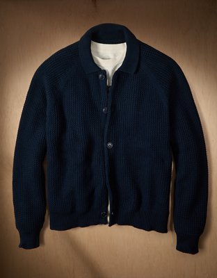 AE x Tru Kolors Cotton Button-Front Cardigan