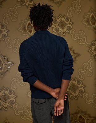 AE x Tru Kolors Cotton Button-Front Cardigan