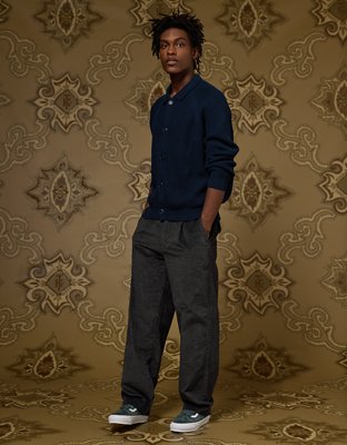 AE x Tru Kolors Cotton Button-Front Cardigan