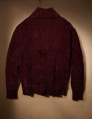 Cardigan en chenille à col châle AE x Tru Kolors