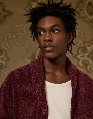 AE x Tru Kolors Chenille Shawl Collar Cardigan