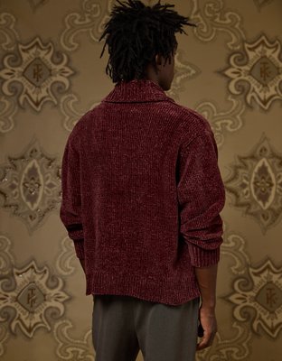 Cardigan en chenille à col châle AE x Tru Kolors