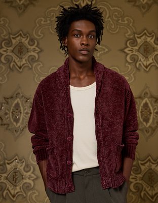 AE x Tru Kolors Chenille Shawl Collar Cardigan