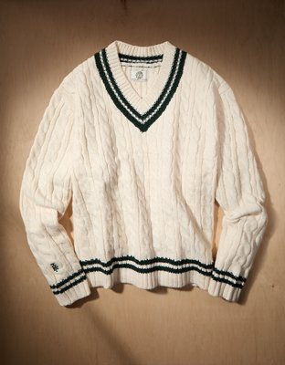 AE x Tru Kolors Cable Knit Cricket Sweater