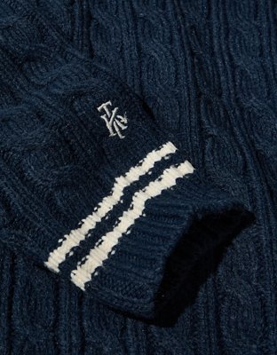 Chandail de style cricket en tricot torsadé AE x Tru Kolors