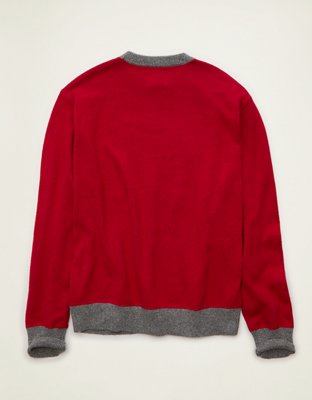 Мужской свитер American Eagle AE Ohio State Buckeyes Graphic, цвет: Красный — фото 4