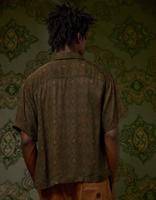 Chemise campeur en dessin cachemire à manches courtes AE x Tru Kolors