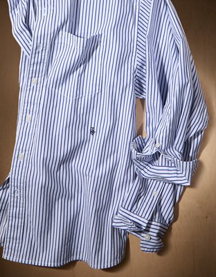AE x Tru Kolors Poplin Striped Shirt