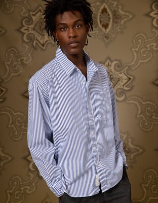 AE x Tru Kolors Poplin Striped Shirt