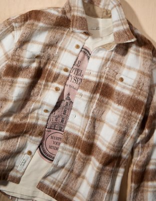 AE x Tru Kolors Heavyweight Brushed Plaid Overshirt