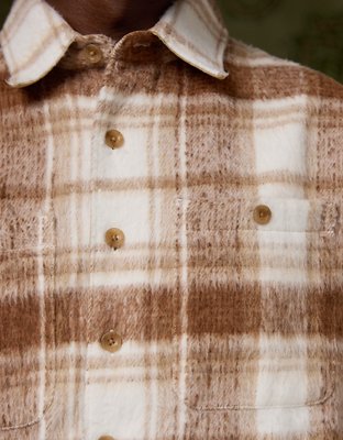 AE x Tru Kolors Heavyweight Brushed Plaid Overshirt