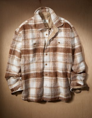 AE x Tru Kolors Heavyweight Brushed Plaid Overshirt