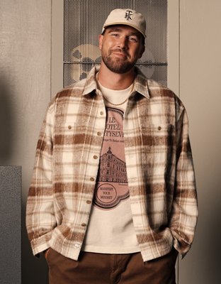 AE x Tru Kolors Heavyweight Brushed Plaid Overshirt
