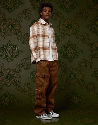 AE x Tru Kolors Heavyweight Brushed Plaid Overshirt