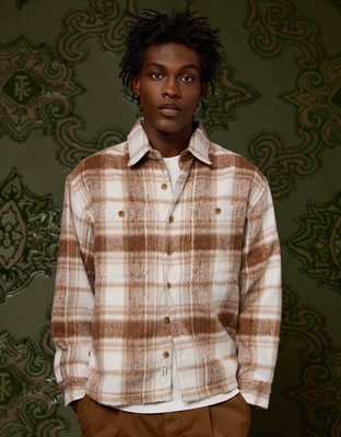 AE x Tru Kolors Heavyweight Brushed Plaid Overshirt