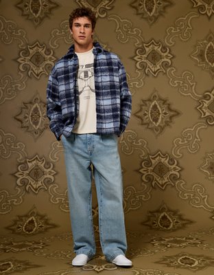 AE x Tru Kolors Heavyweight Brushed Plaid Overshirt