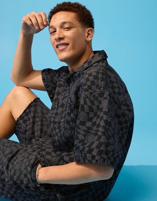 AE | Smiley® Short-Sleeve Button-Up Shirt