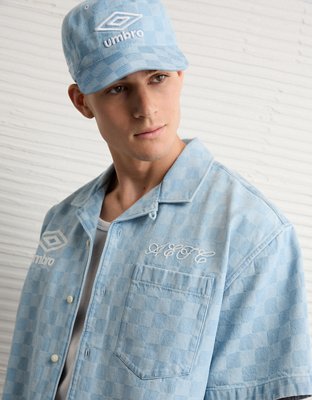 AE x Umbro Relaxed Fit Denim Button-Up Shirt