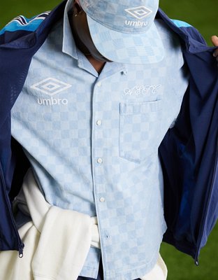 AE x Umbro Relaxed Fit Denim Button-Up Shirt