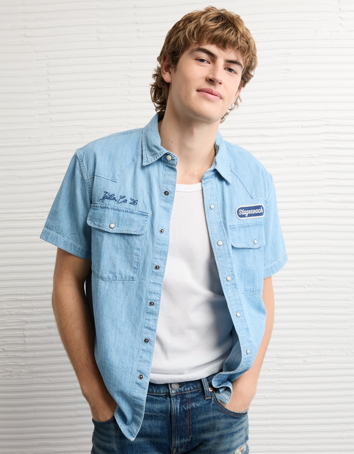 AE x Stagecoach Western Denim Shirt - image 2