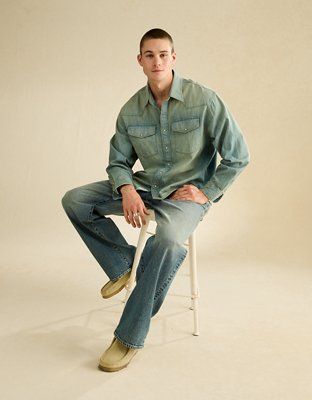 AE Relaxed Denim Western Shirt