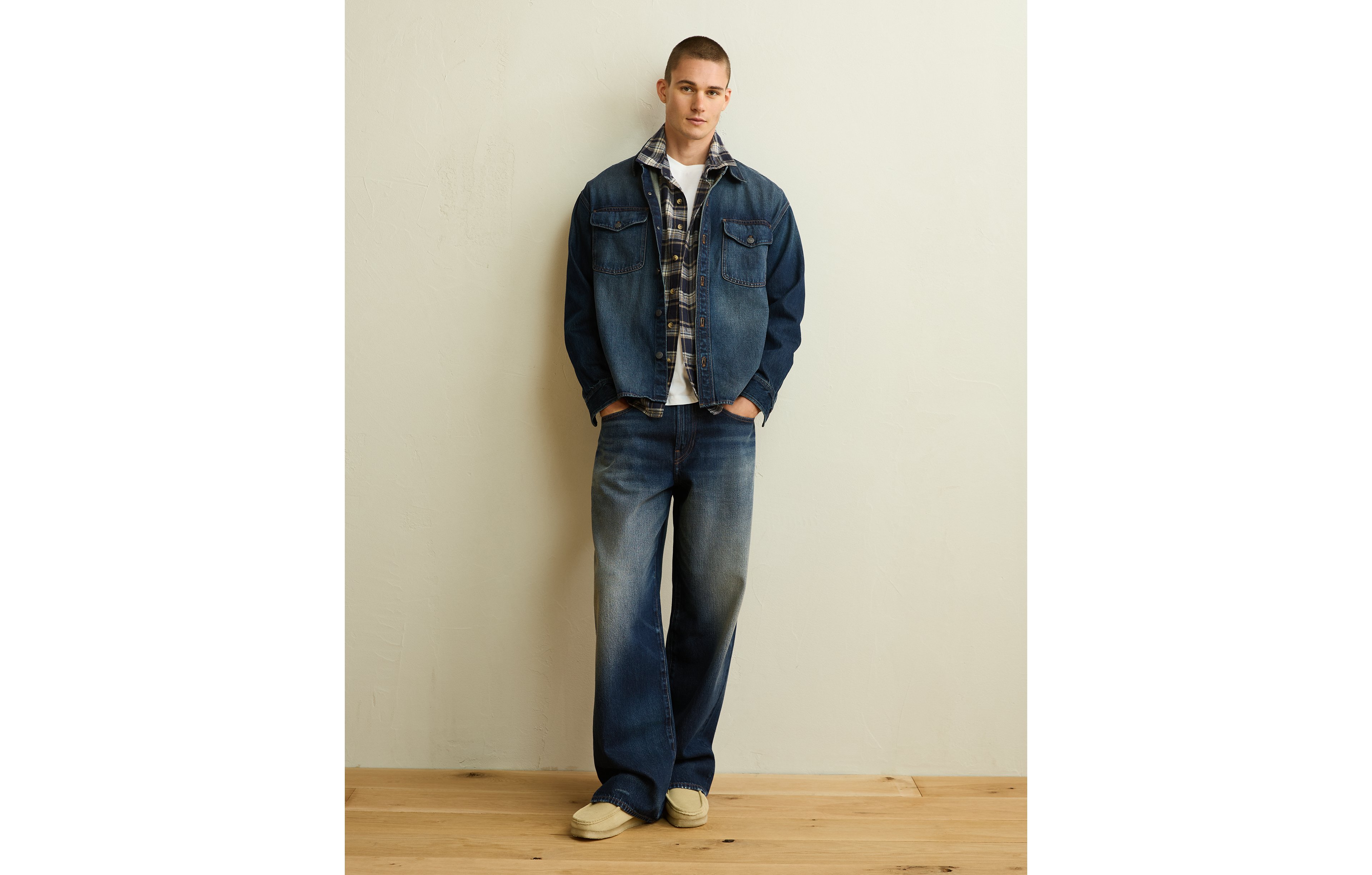 AE x Lamine Yamal Denim Overshirt