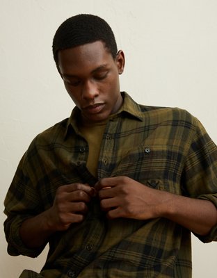 AE x Lamine Yamal Flannel Button-Up Shirt