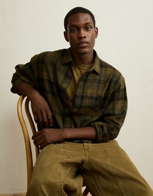 AE x Lamine Yamal Flannel Button-Up Shirt
