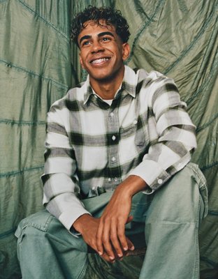 AE x Lamine Yamal Flannel Button-Up Shirt