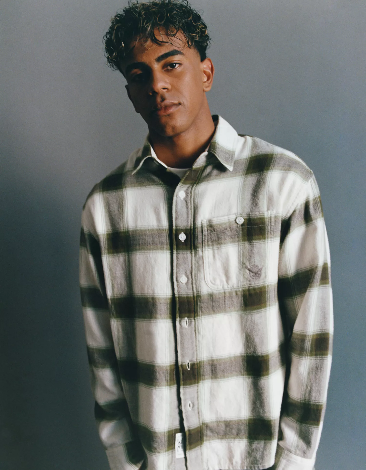AE x Lamine Yamal Flannel Button-Up Shirt - thumbnail 10
