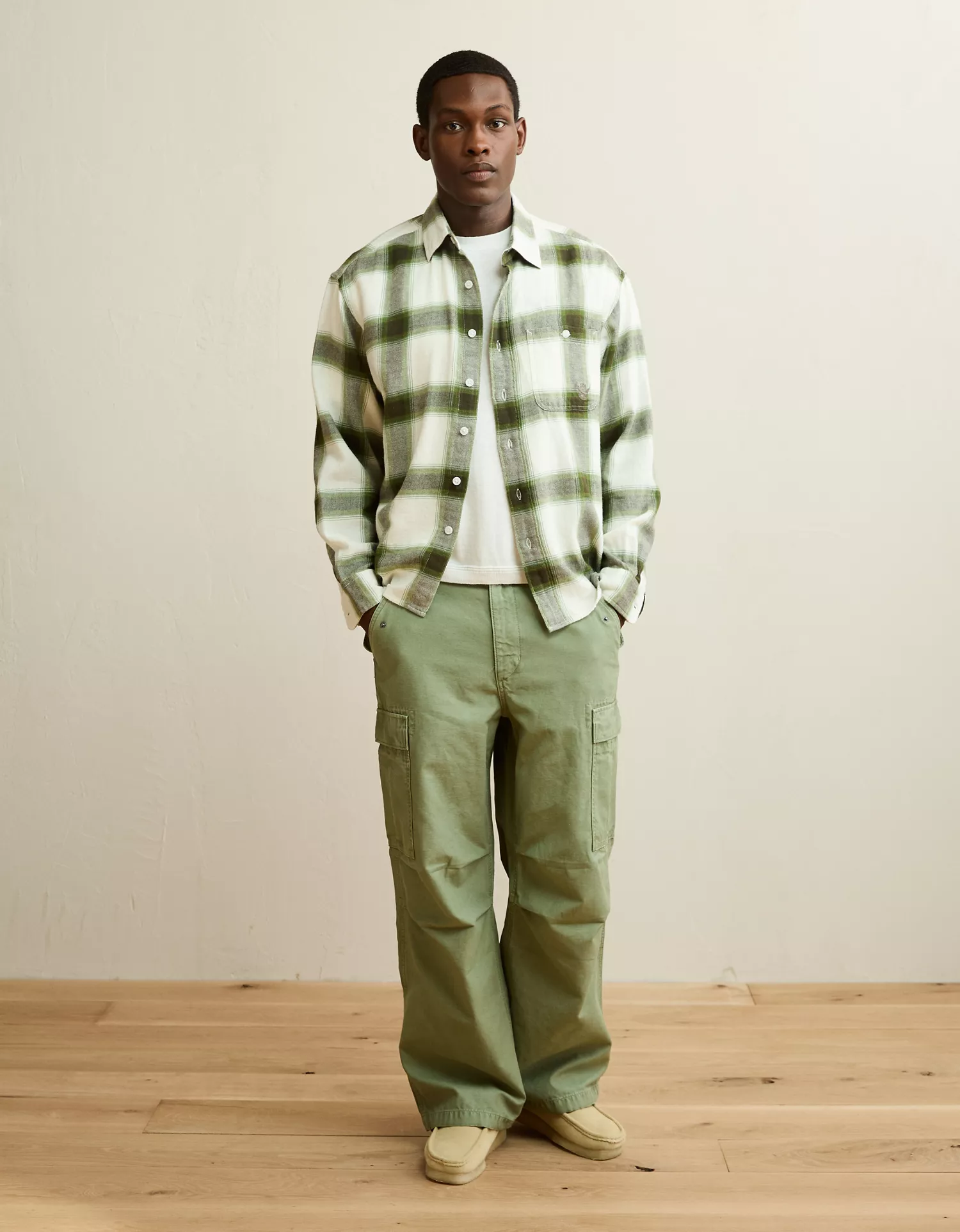 AE x Lamine Yamal Flannel Button-Up Shirt - thumbnail 2