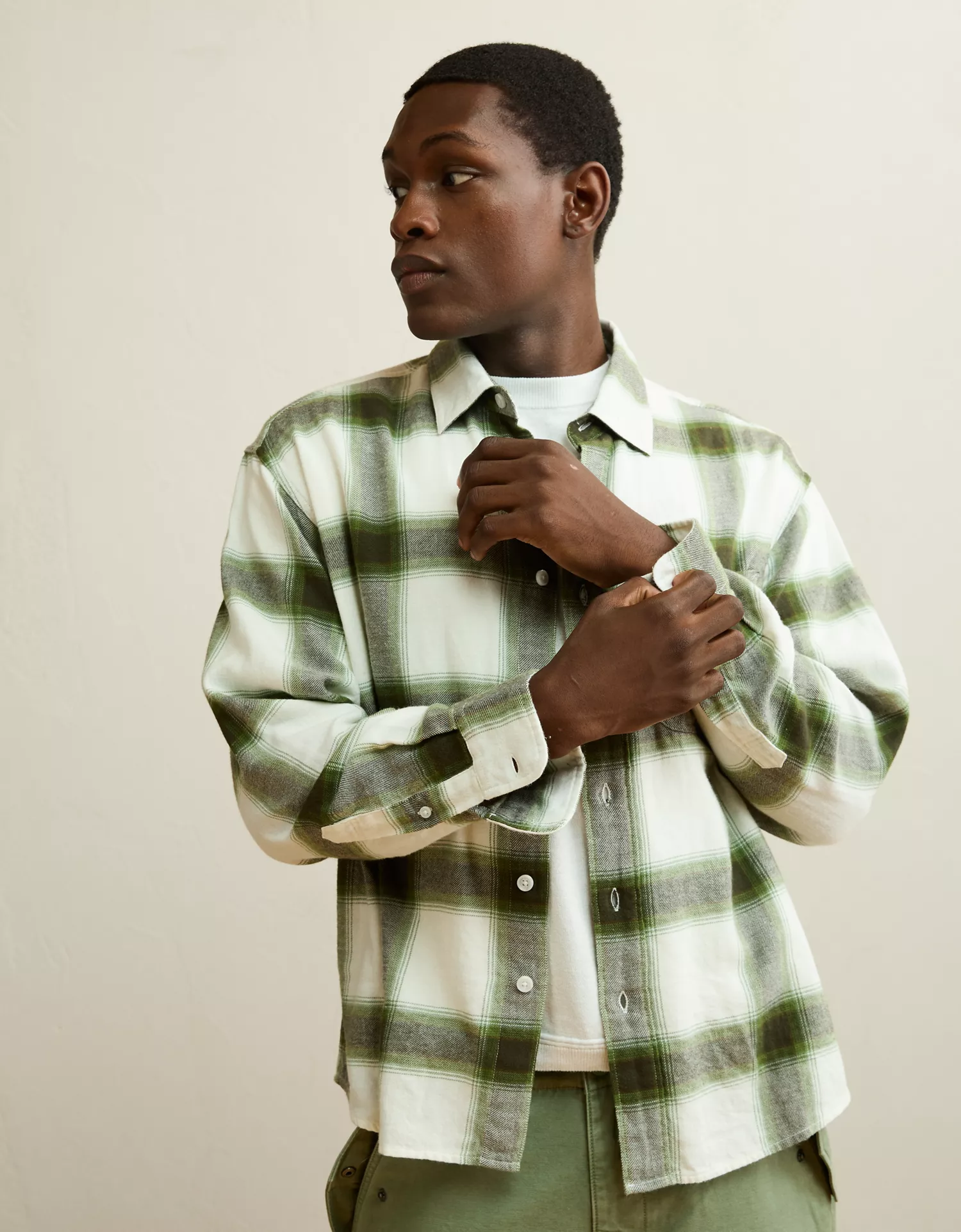 AE x Lamine Yamal Flannel Button-Up Shirt - thumbnail 6