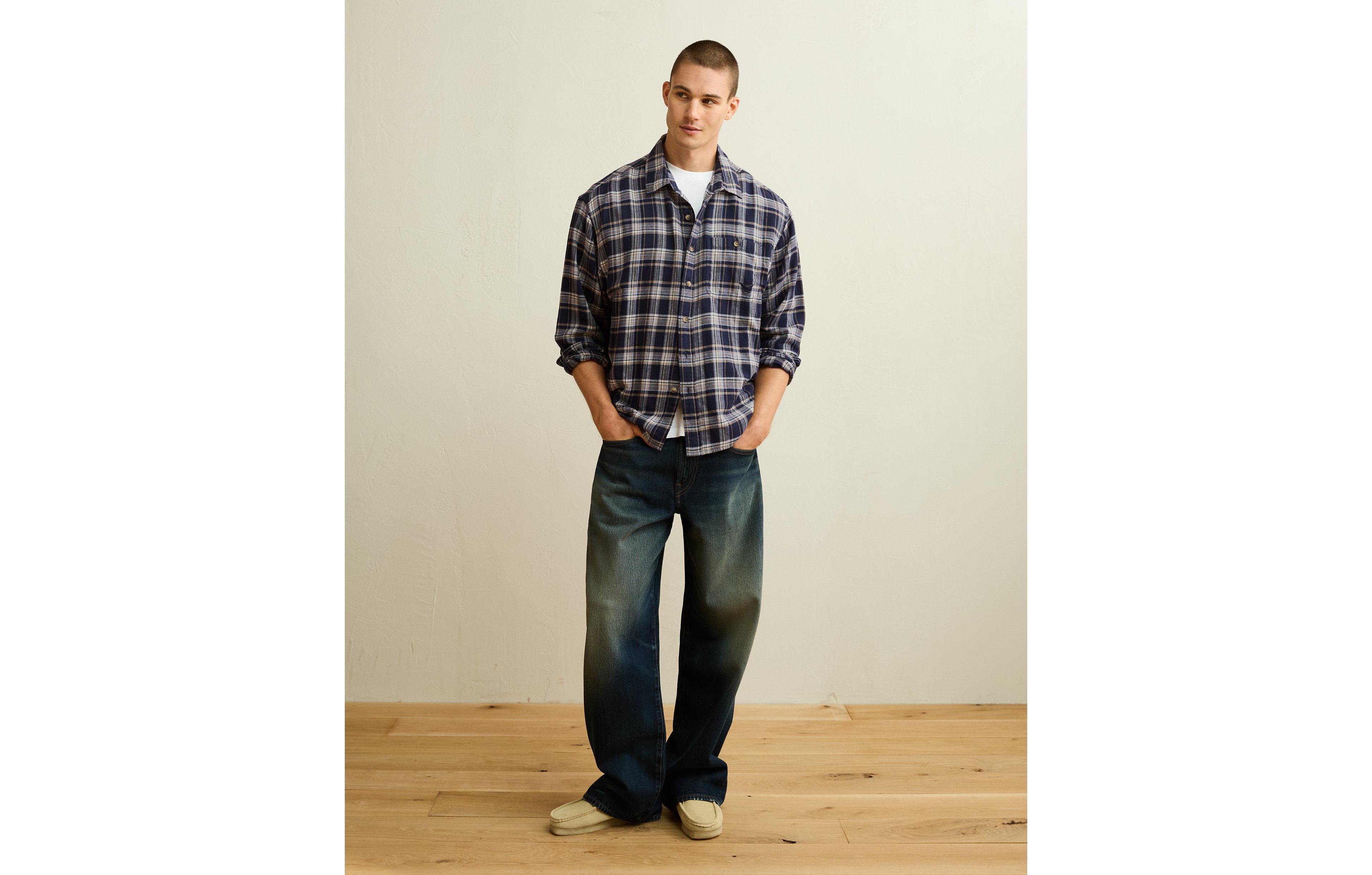 AE x Lamine Yamal Flannel Button-Up Shirt