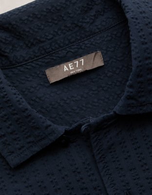 AE77 Seersucker Camp Collar Shirt