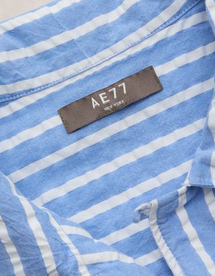 AE77 Seersucker Camp Collar Shirt