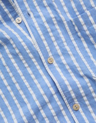 AE77 Seersucker Camp Collar Shirt