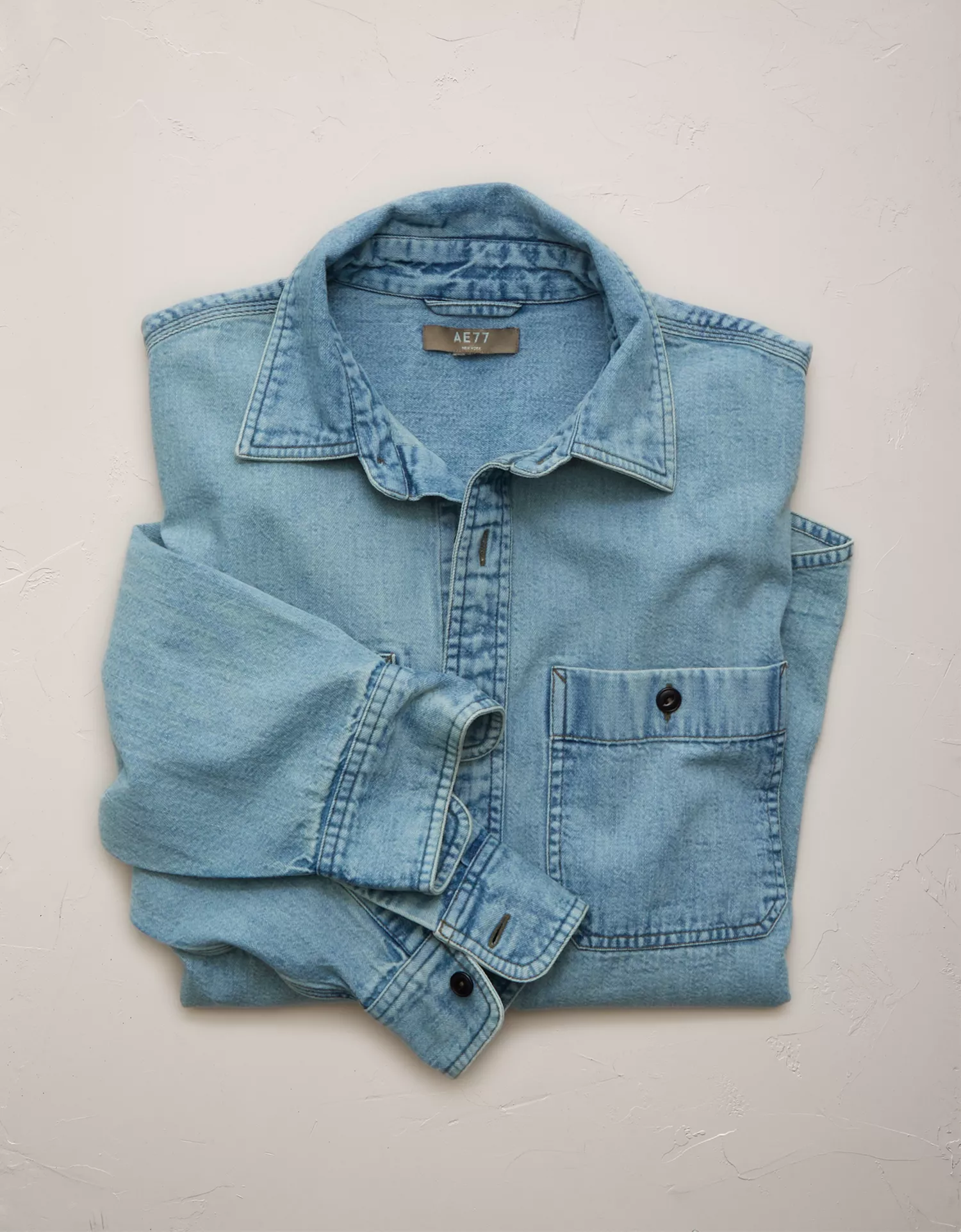 AE77 Long-Sleeve Chambray Shirt - thumbnail 4